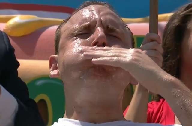 Is Joey Chestnut getting butt cancer right now?